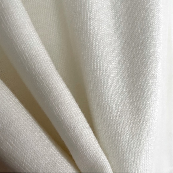 NWT Lucky Brand Soft White V-Neck Raglan Sleeve Split Hem Cotton Sweater… - Picture 6 of 13